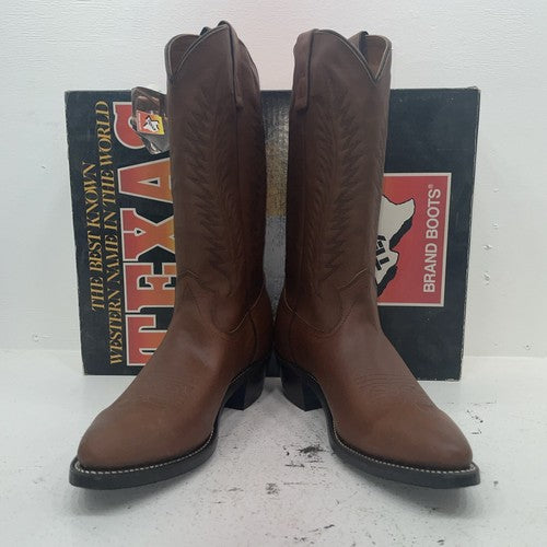 New Men’s Brown Texas Brand Cowboy Boots. 8921 12 D. 10-15