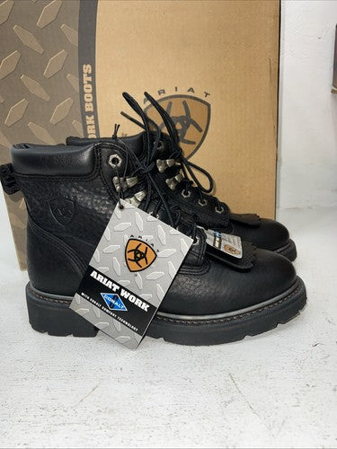 New Women’s Ariat Black Lace Up Cowboy Boots. 31401 7 B. 18-62 