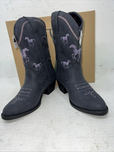 New Women’s Navy Smoky Mountain Cowboy Boots. 3878 Y 7 M. 18-68