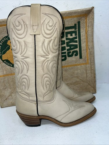 New Women’s Tan Texas Brand Cowboy Boots. L 140 6.5 6 1/2 M. 19-74