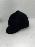 New Women’s Black Velvet Lexington Dressage Riding Helmet. 12-124 7 3/8. 12-90
