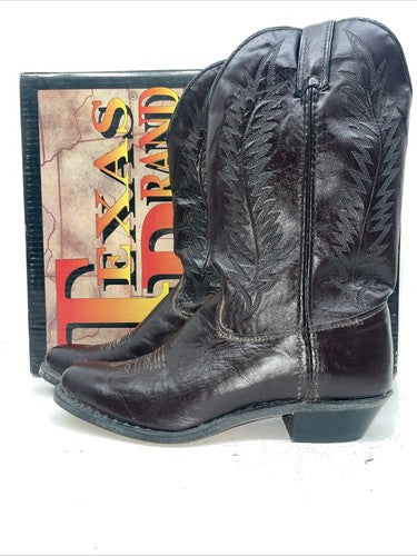 New Women’s Cherry Black Texas Brand Cowboy Boots. 4003 9 M. 15-112