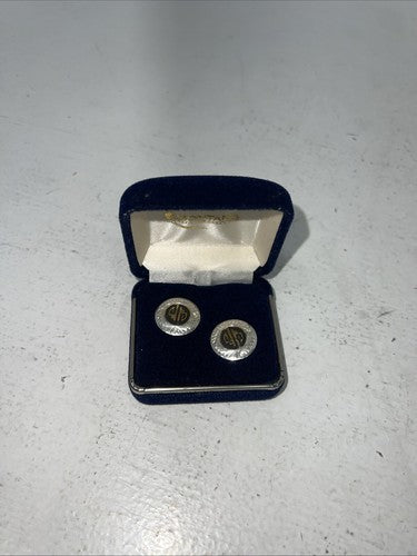 New Women’s Montana Silversmiths Silver Gold Round Earrings. ER354 A-19