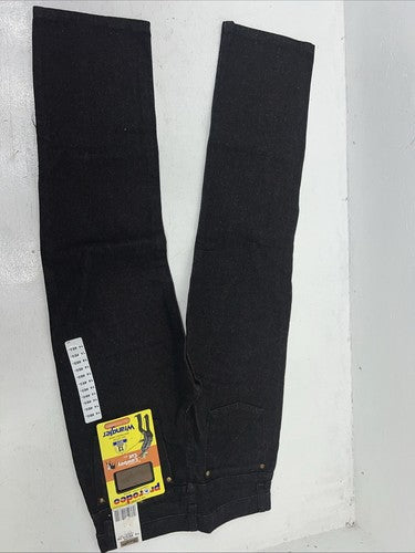 New Boys Black Wrangler Pro Rodeo Cowboy Cut Denim Jeans. 14/27 Regular C-21
