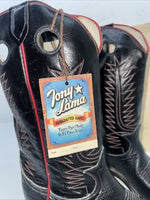 New Women’s Tony Lama Cowboy Boots. 1244 Black Boots. 6 B. 20-10