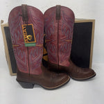 NEW Womens Brown and Pink solid color, with color designs Ariat Boot. Sz 9B 15-8