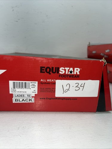 New Women’s Black EQUISTAR English Riding Boots. 467522 10 W. 12-34