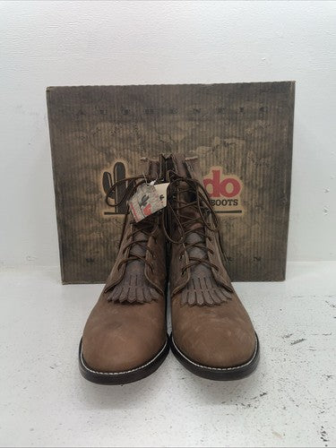 New Men’s Brown Lace Up Laredo Cowboy Boots. 28 1225 13 E E. 10-40