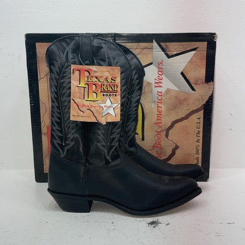 New Women’s Black Texas Brand Cowboy Boots. 4870 9.5 9 1/2 M. 16-132