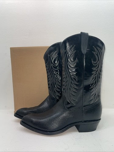 New Men’s Black Texas Brand Cowboy Boots. 509200 11.5 11 1/2 D. 9-44
