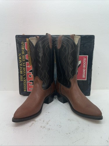 New Men’s Brown Texas Brand Cowboy Boots. 5101 11 D. 8-16