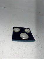 New Women’s Montana Silversmiths Silver Gold Button Cover And Earrings. A-70