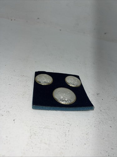 New Women’s Montana Silversmiths Silver Gold Button Cover And Earrings. A-70