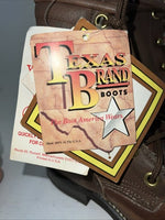 New Children’s Brown Texas Brand Lace Up Cowboy Boots. 3259 9 D. 24-42