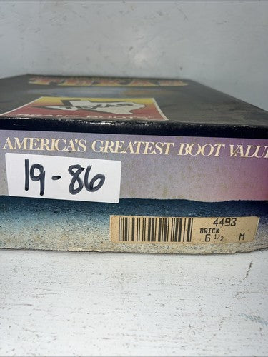 New Women’s Red Lace Up Texas Brand Cowboy Boots. 4493 6.5 6 1/2 M. 19-86
