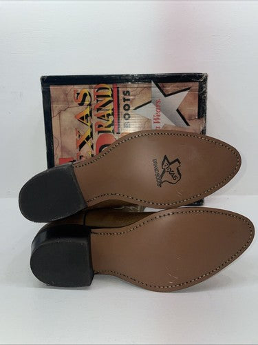 New Men’s Brown Texas Brand Cowboy Boots. 6244 11.5 11 1/2 D. 9-40