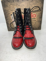 New Women’s Red Lace Up Laredo Cowboy Boots. 163 6.5 6 1/2 M. 19-125