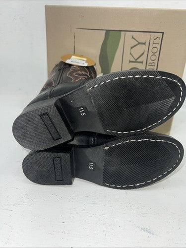 New Children Black Smoky Mountain Cowboy Boots. 1110 C 11.5 11 1/2. 24-109