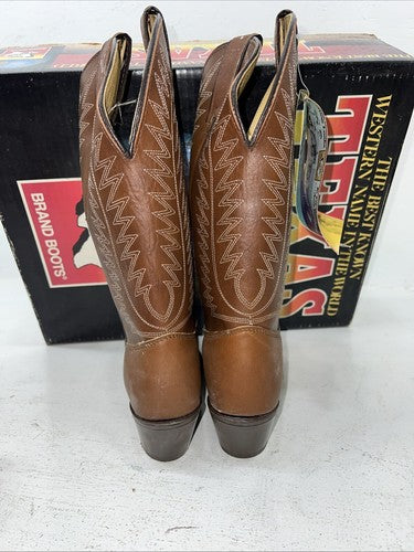 New Women’s Brown Texas Brand Cowboy Boots. 4501 7 M. 18-23