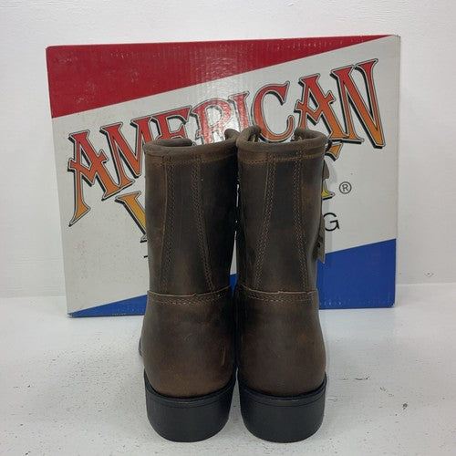 New Women’s Brown Lace Up American West Cowboy Boots. 5975 10 M. 15-124