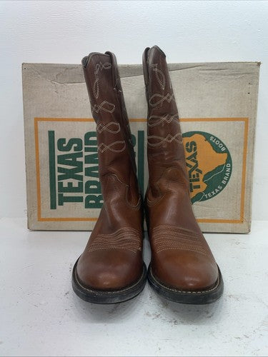 New Men’s Brown Texas Brand Cowboy Boots. M 111 11 D. 9-93