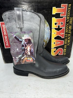 New Women’s Grey Texas Brand Cowboy Boots. 4402 7.5 7 1/2 M. 17-88