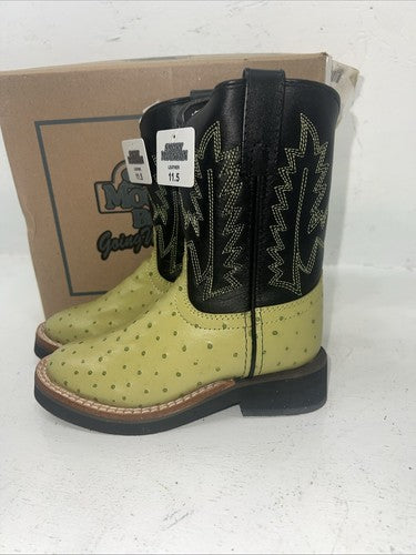New Children’s Lime Smoky Mountain Cowboy Boots. 3027C 11.5 11 1/2 D. 24-83