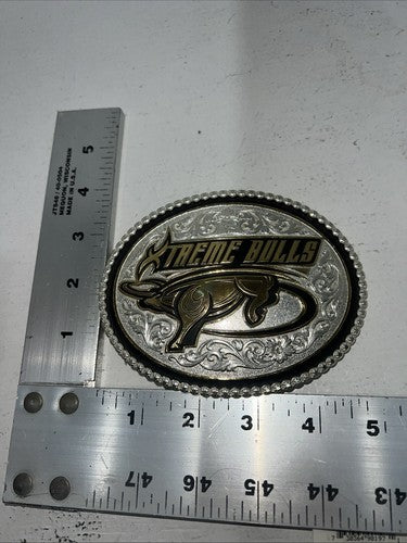 New Women’s Montana Silversmiths Extreme Bulls Belt Buckle. 2117 A-107