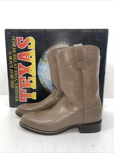 New Women’s Gray Texas Brand Cowboy Boots. 4480 8 M. 16-26