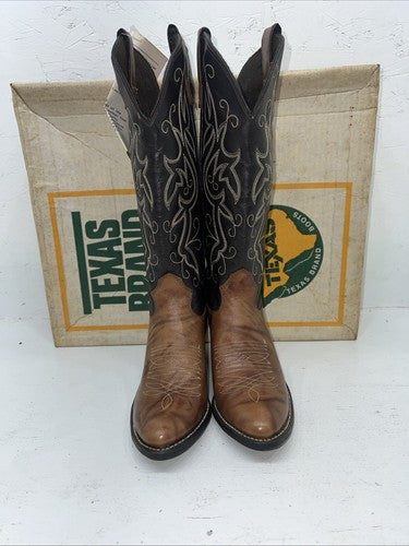 New Women’s Brown Texas Brand Cowboy Boots. 4801 5.5 5 1/2 M. 20-59