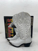 New Women’s White Texas Brand Cowboy Boots. 4207 7.5 7 1/2 M. 17-20 