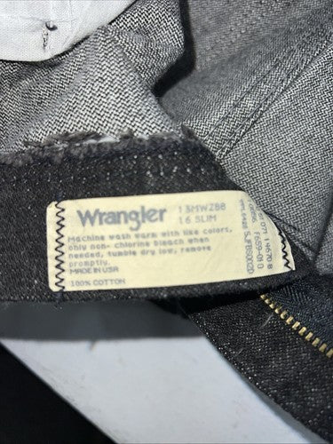 New Boys Black Wrangler Pro Rodeo Cowboy Cut Denim Jeans. 16 Slim C-8
