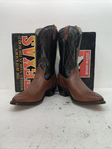 New Men’s Brown Texas Brand Cowboy Boots. 5101 12 E E. 10-63