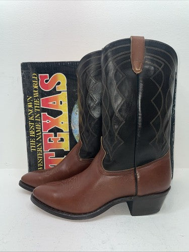 New Men’s Brown Texas Brand Cowboy Boots. 5101 12 D. 9-50
