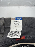 New Girls Gray Cowboy Cut Slim Fit Wrangler Denim Jeans. 3x36 G-7