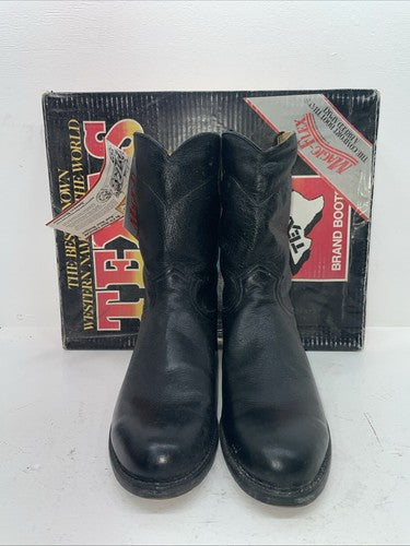 New Men’s Black Texas Brand Cowboy Boots. 8960 11.5 11 1/2 D. 9-68