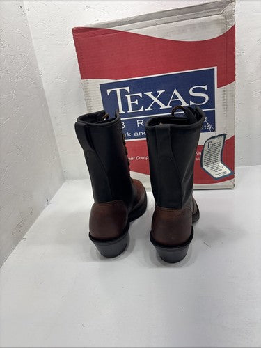 NEW Men’s Brown/black American Bootmaker Western Boot Laced Size 9m. 3-1
