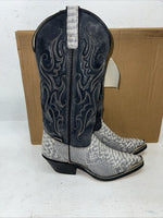 New Women’s Capezio Grey Snakeskin Cowboy Boots. L 425 6 M. 19-40