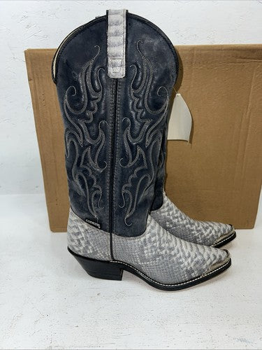 New Women’s Capezio Grey Snakeskin Cowboy Boots. L 425 6 M. 19-40
