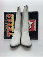 New Women’s White Texas Brand Cowboy Boots. L 198917 9 M. 15-96