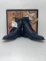 New Women’s Navy Lace Up Texas Brand Cowboy Boots. 4445 8 M. 16-57
