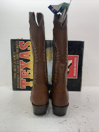 New Men’s Brown Texas Brand Cowboy Boots. 8901 11.5 11 1/2 D. 9-36