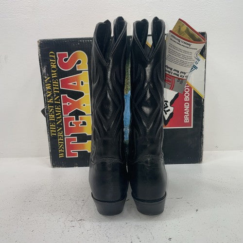 New Women’s Black Texas Brand Cowboy Boots. 4240 9.5 9 1/2 M. 17-127