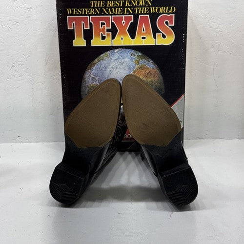 NEW Men Dark Brown Texas Brand Cowboy Boot. Size 8D. 2-10.
