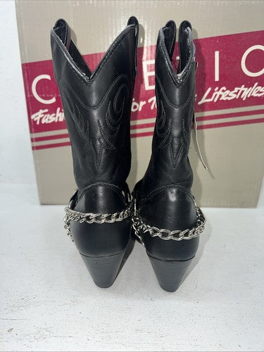 New Women’s Black Capezio Cowboy Boots. L600 6.5 6 1/2 M. 19-55