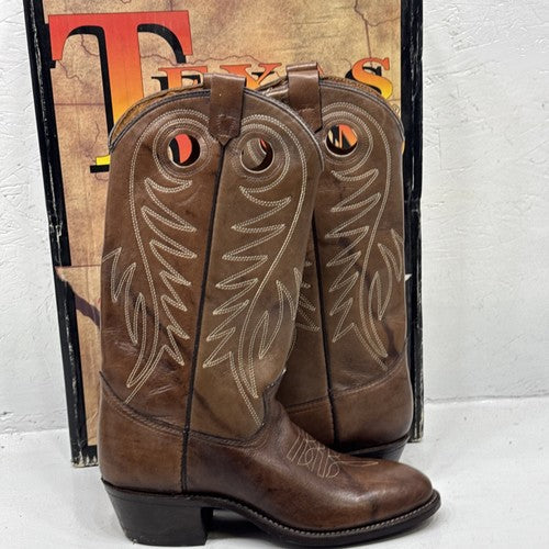 NEW Men’s Brown Texas Brand Western Boot. Size 8D. 2-12.