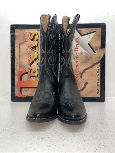 New Women’s Black Texas Brand Cowboy Boots. 4970 8.5 8 1/2 M. 15-22