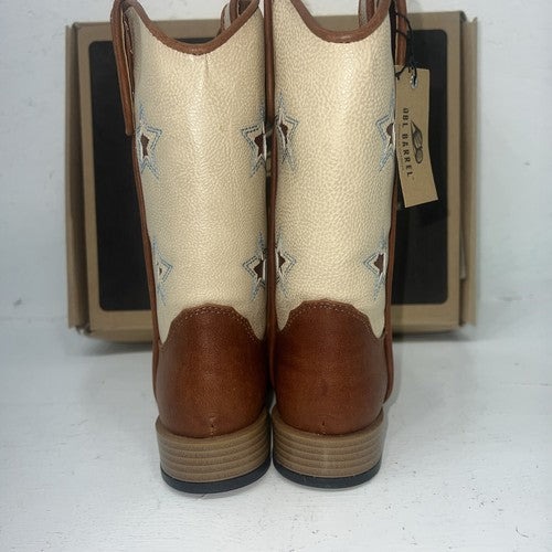 New Children’s Brown DBL Barrel Cowboy Boots. 11 D. 24-55