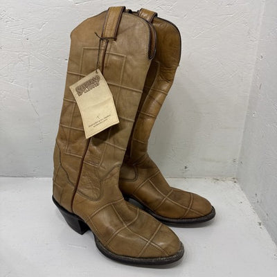 NEW Sanders Western Tan Cowboy Boots, Men 7D. 1-16