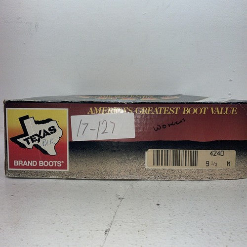 New Women’s Black Texas Brand Cowboy Boots. 4240 9.5 9 1/2 M. 17-127